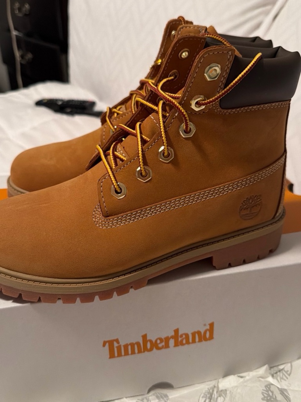 Timberland Wheat/Tan Nubuck Lace-Up Work Boots